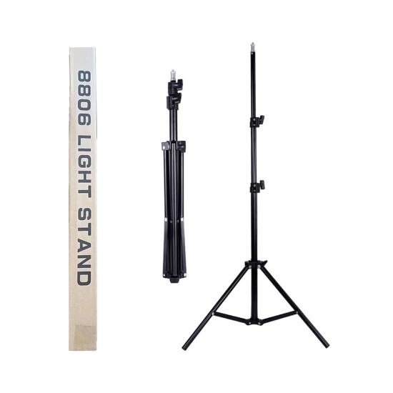 Trípode 8806 Light Stand para Camera/SLR/Mobile Phone/Universal Tri 2,1m Preto Trípode 8806 Light Stand para Camera/SLR/Mobile Phone/Universal Tri 2,1m Preto